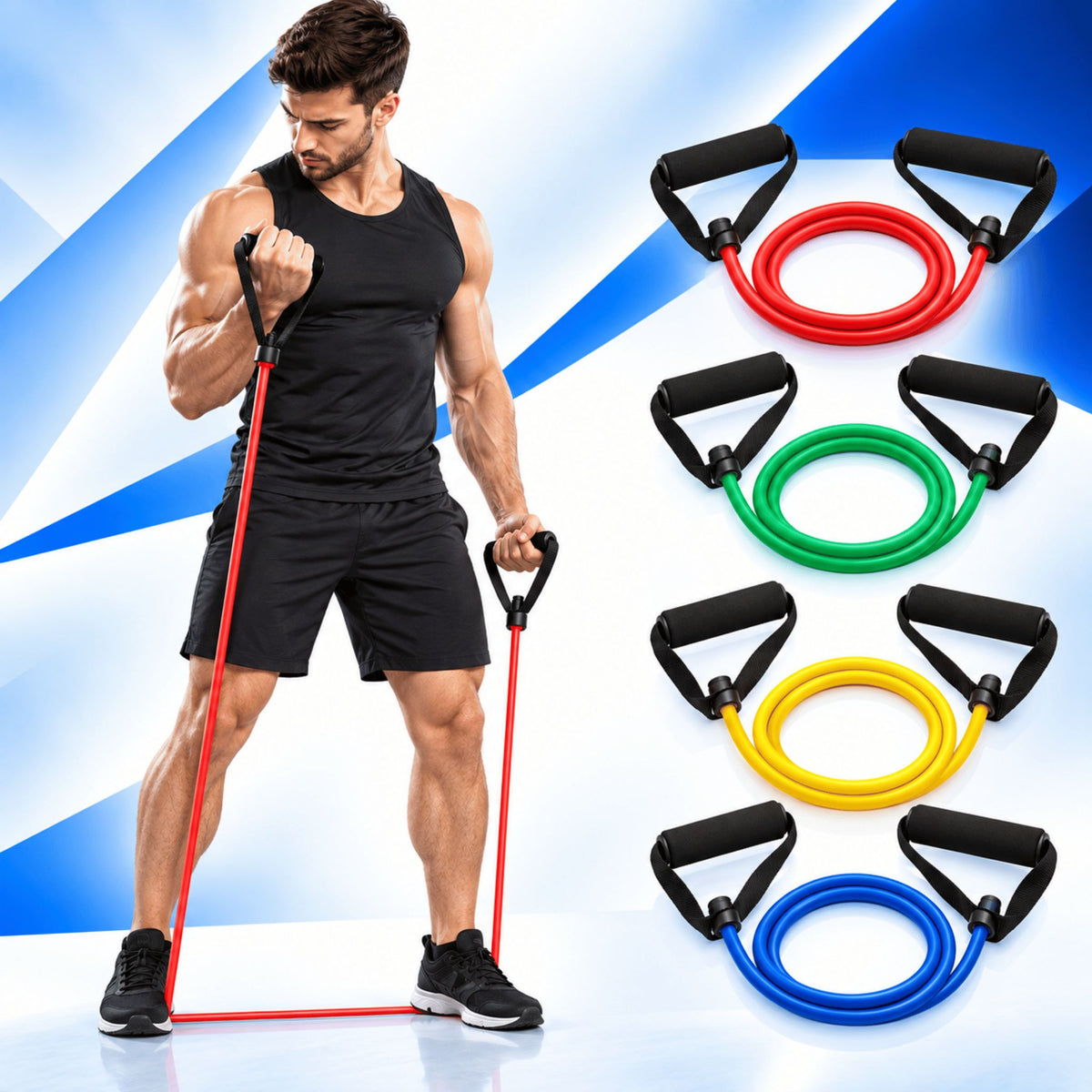 Resistance Bands Set – Tube Workout Bands with Handles