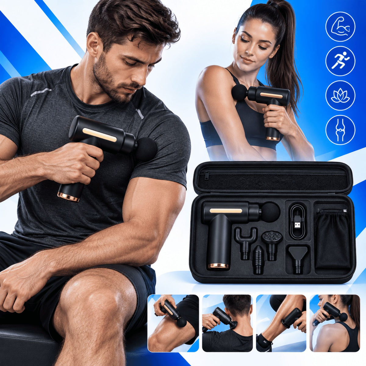 Massage Gun – Cordless Deep Tissue Muscle Massager