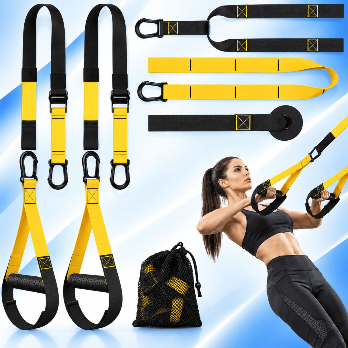 Suspension Trainer – Adjustable Bodyweight Workout Straps