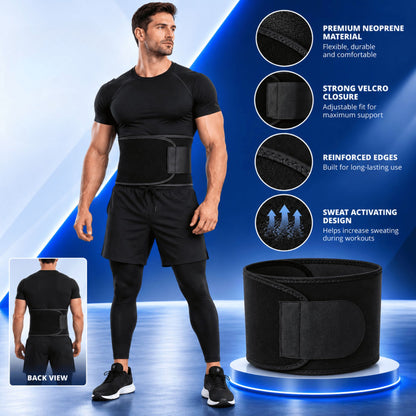Waist Trimmer Belt – Sweat Waist Belt for Workout