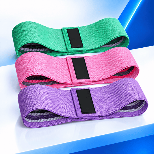 Fabric Resistance Bands – Non-Slip Booty & Hip Bands Set