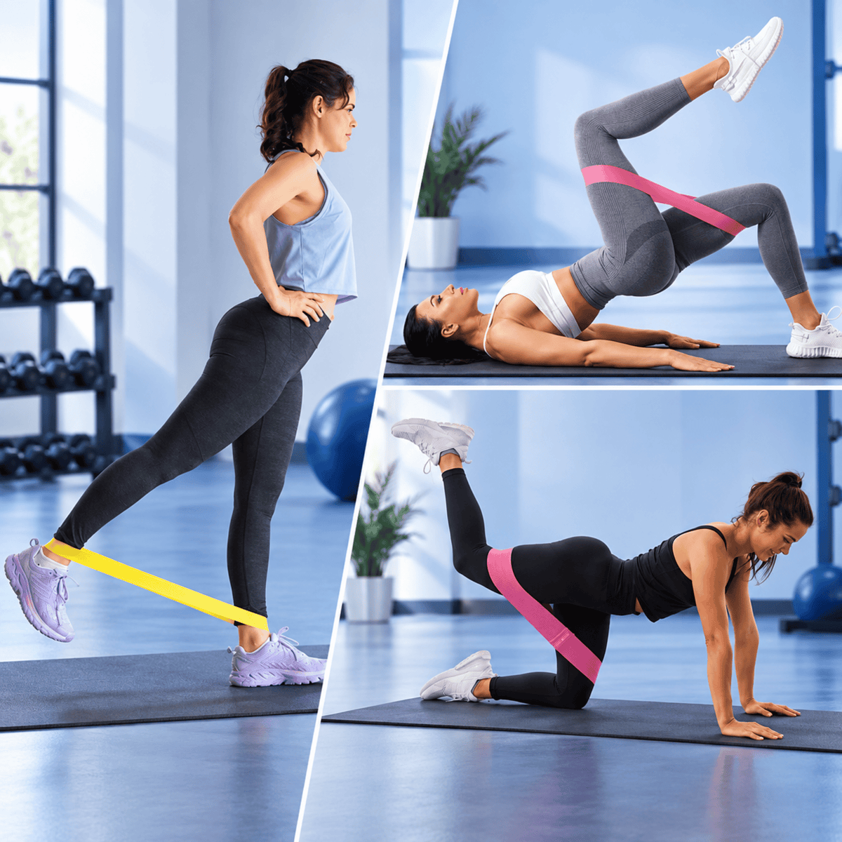 Fabric Resistance Bands – Non-Slip Booty & Hip Bands Set
