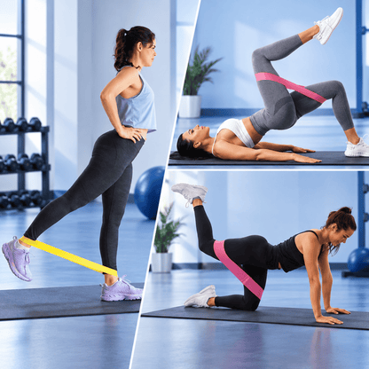 Fabric Resistance Bands – Non-Slip Booty & Hip Bands Set